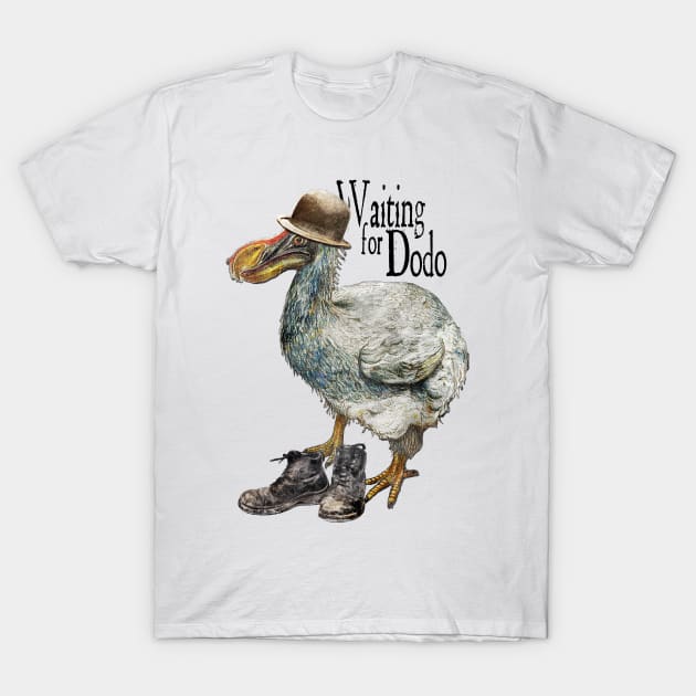 Waiting For Godot - The Dodo T-Shirt by The Blue Box